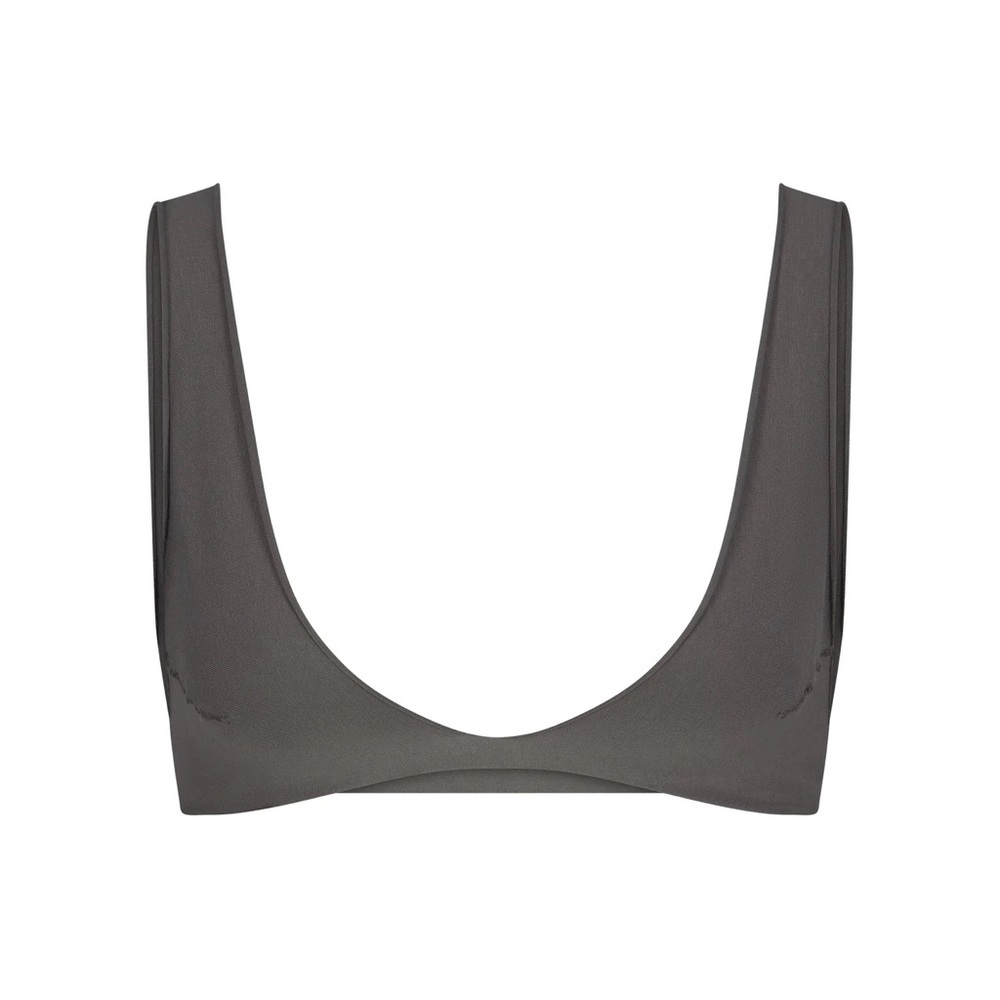New SKIMS by Kim Kardashian Raw Edge Triangle Bralette in Gunmetal Size XL - Picture 2 of 9